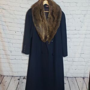 Vintage Navy Alorna Fur and Whool Jacket